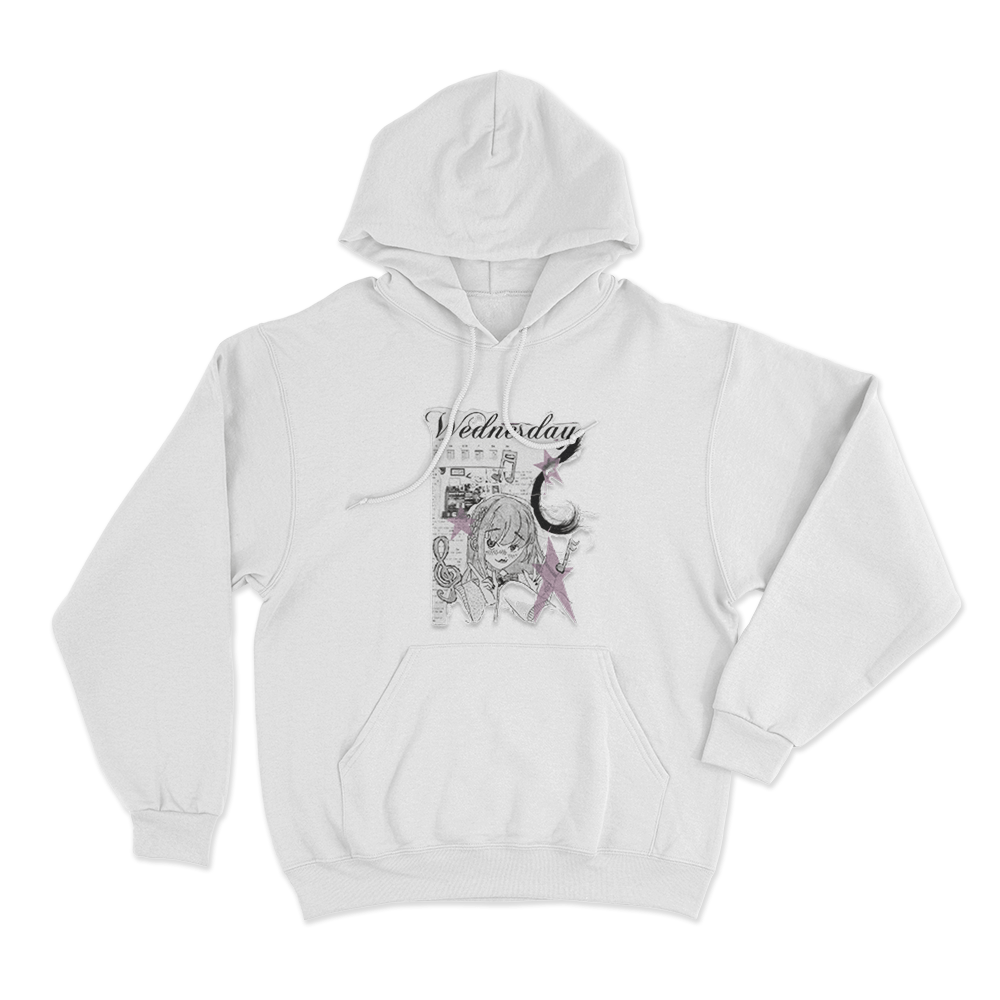 Wednesday Collage Unisex Hoodie White Wednesday Collage Unisex Hoodie White
